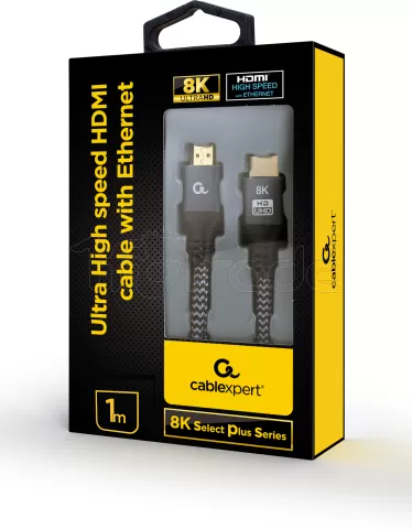 Photo de Cable CableXpert 8K Select Plus HDMI 2.1 MM 1m (Gris)