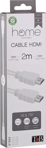 Photo de Câble HDMI 1.4 T'nB 2m M/M (Blanc)