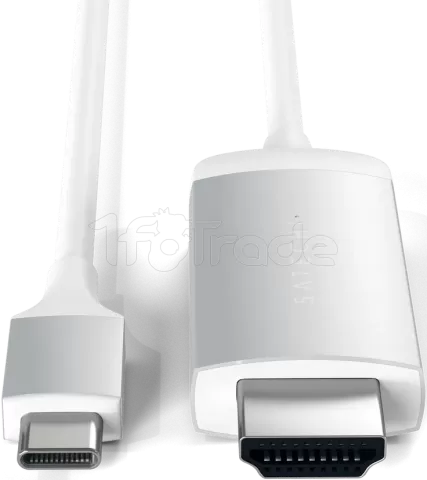 Photo de Câble HDMI 2.0 Satechi vers USB-C 1,8m M/M (Argent)