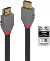 Photo de Câble HDMI 2.1 Lindy Anthra Line 3m M/M (Gris/Rouge)