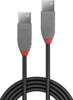 Photo de Cable Lindy Anthra Line USB 2.0 A M/M 1m (Gris)