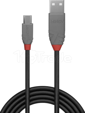 Photo de Cable Lindy Anthra Line USB 2.0 vers Micro B M/M 50cm (Gris)