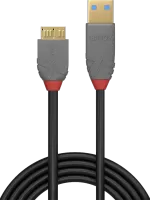 Photo de Cable Lindy Anthra Line USB 3.2 vers Micro B M/M 1m (Gris)