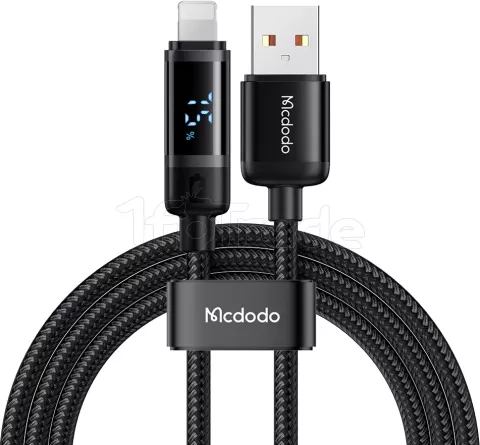 Photo de Câble Mcdodo Battery Level USB-C vers Lightning avec écran 1,2m M/M 36W (Noir)