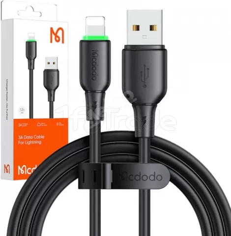 Photo de Câble Mcdodo Soft USB-C vers Lightning 1,2m M/M 36W (Noir)