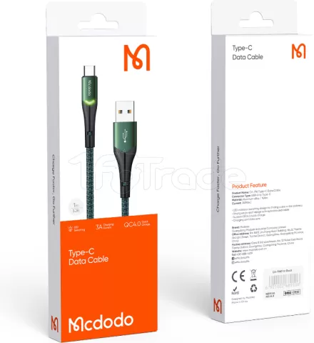 Photo de Câble Mcdodo USB-A/C 1m M/M (Vert)