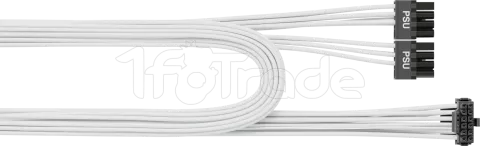 Photo de Cable modulaire Seasonic 12VHPWR - 1x PCIe 12+4 pins coudé 90° (Blanc)