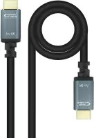 Photo de Câble Nanocable Iris 8K HDMI 2.1 M/M 1m (Noir/Gris)