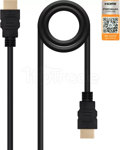 Photo de Câble Nanocable Premium HDMI 2.0 M/M 2m (Noir)