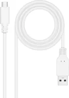 Photo de Câble Nanocable USB-A/C 2.0 M/M 50cm (Blanc)