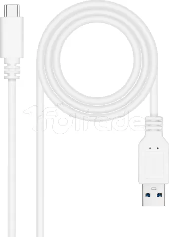 Photo de Câble Nanocable USB-A/C 3.1 M/M 1m (Blanc)