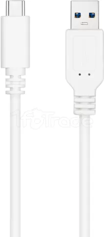 Photo de Câble Nanocable USB-A/C 3.1 M/M 1m (Blanc)