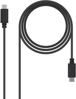 Photo de Câble Nanocable USB-C 2.0 M/M 1m (Noir)