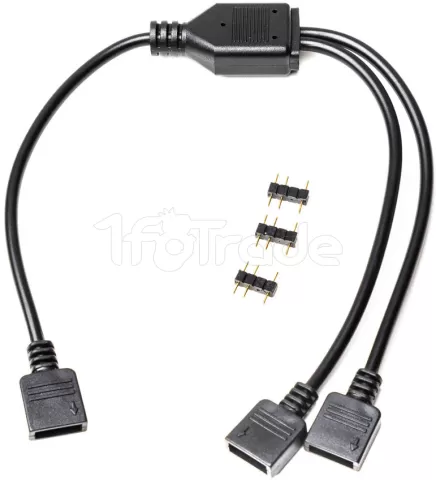 Photo de Câble répartiteur RGB Ekwb EK-Loop Splitter pour 2 dispositifs 30cm (Noir)