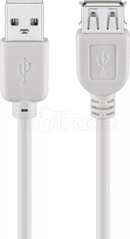 Photo de Cable USB 2.0 Goobay 5m M/F (rallonge) (Gris)