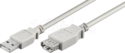 Photo de Cable USB 2.0 Goobay 5m M/F (rallonge) (Gris)