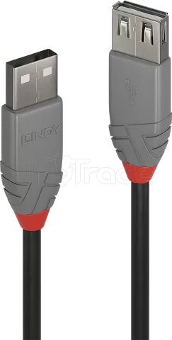 Photo de Cable USB 2.0 Lindy 20cm M/F (rallonge)