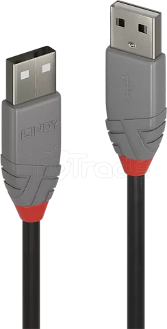 Photo de Cable USB 2.0 Lindy 2m M/M (Noir/Gris)