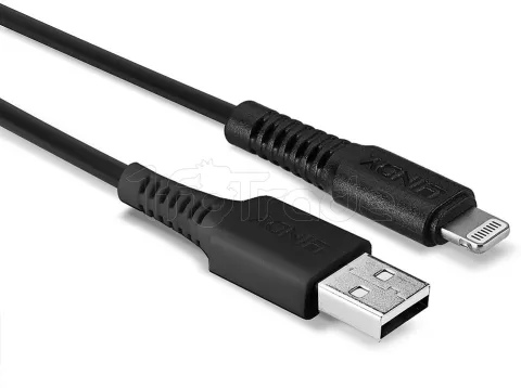 Photo de Câble USB A Lindy vers Lightning 50cm (Noir)