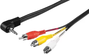 Photo de Cable Vidéo Valueline Jack 3,5mm vers 3xRCA 1m (Noir)