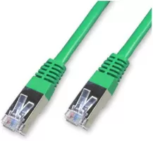 Photo de Câble/Cordon réseau RJ45 Catégorie 6 FTP (F/UTP) Droit 1m (Vert)