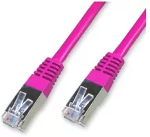 Photo de Câble/Cordon réseau RJ45 Catégorie 6 FTP (F/UTP) Droit 2m (Rose)