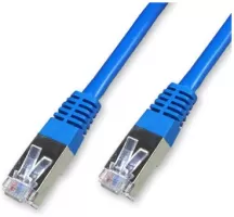 Photo de Câble/Cordon réseau RJ45 Catégorie 6 FTP (F/UTP) Droit 50cm (Bleu)