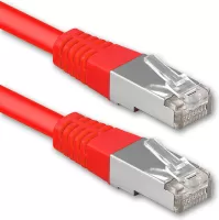 Photo de Câble/Cordon réseau Uptec RJ45 Catégorie 6 UTP (U/UTP) Droit 25cm (Rouge)