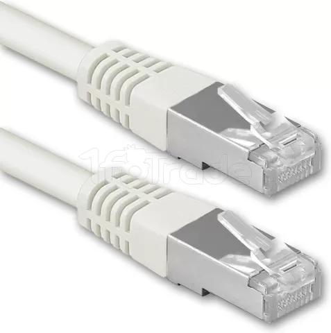 Photo de Câble/Cordon réseau Uptec RJ45 Catégorie 6 UTP (U/UTP) Droit 50cm (Blanc)