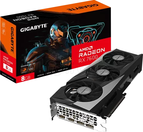 Photo de Carte Graphique AMD Gigabyte Radeon RX7600 Gaming OC 8Go