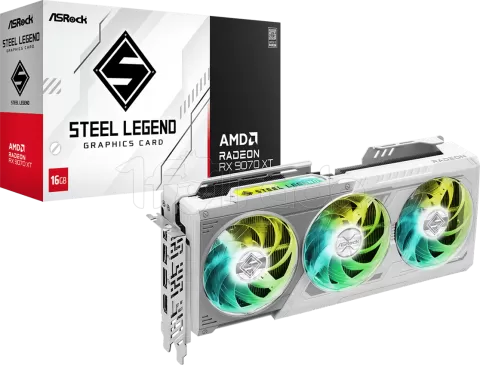 Photo de Carte Graphique ASRock Radeon RX 9070 XT Steel Legend