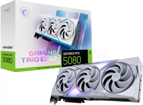 Photo de Carte Graphique MSI GeForce RTX 5080 Gaming Trio OC White