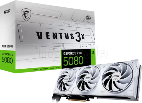 Photo de Carte Graphique MSI GeForce RTX 5080 Ventus 3X OC White