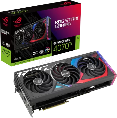 Photo de Carte Graphique Nvidia Asus GeForce RTX 4070 Ti Rog Strix OC 12Go