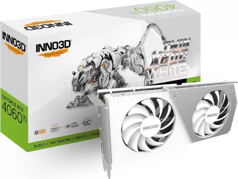 Photo de Carte Graphique Nvidia Inno3D GeForce RTX 4060 Ti Twin X2 OC White 8Go