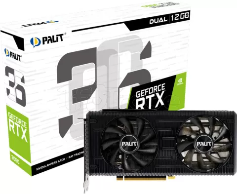 Photo de Carte Graphique Nvidia Palit GeForce RTX 3060 Dual LHR 12Go