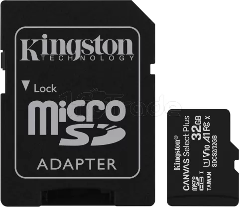 Photo de Carte mémoire Micro SD Kingston Canvas Select Plus - 32Go