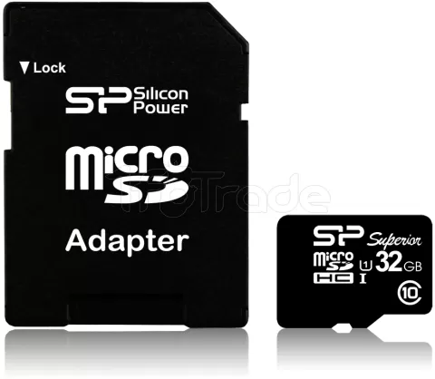 Photo de Carte mémoire Micro SD Silicon Power - 32Go avec adaptateur