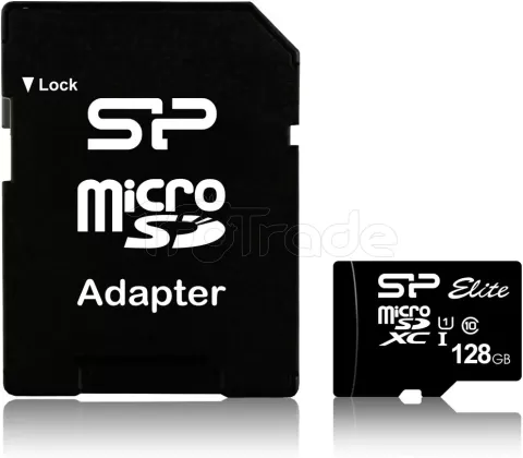 Photo de Carte mémoire Micro SD Silicon Power Elite - 128Go avec adaptateur