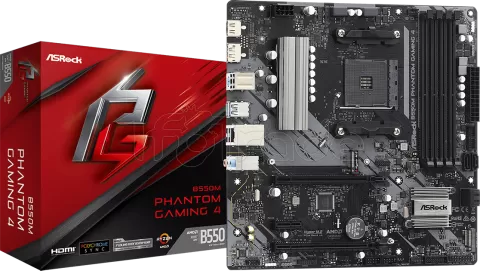 Photo de Carte Mère ASRock B550M Phantom Gaming 4 (AM4) Micro ATX