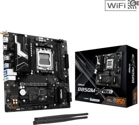 Photo de Carte Mère ASRock B850M-X WiFi (AMD AM5) Micro ATX