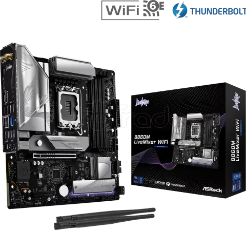 Photo de Carte Mère ASRock B860M LiveMixer WiFi (Intel LGA 1851) Micro ATX