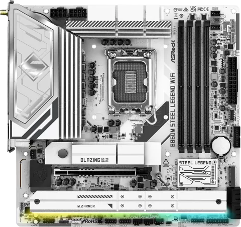 Photo de Carte Mère ASRock B860M Steel Legend WiFi (Intel LGA 1851) Micro ATX