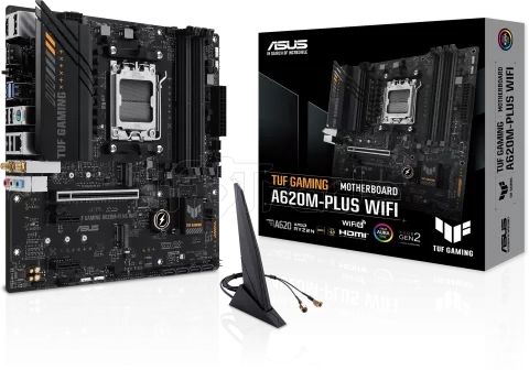 Photo de Carte Mère Asus Tuf Gaming A620M-Plus WiFi (AM5) Micro ATX