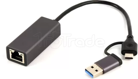 Photo de Carte Réseau CableXpert USB-A/C 3.0 vers RJ45 Gigabit