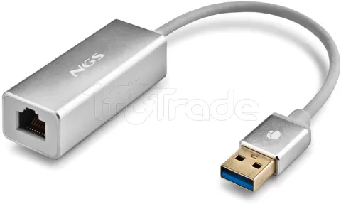 Photo de Carte Réseau USB 3.0 NGS Hacker vers RJ45 Gigabit (Argent)