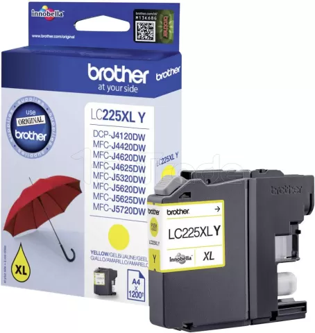 Photo de Cartouche d'encre Brother LC225 XL (Jaune)