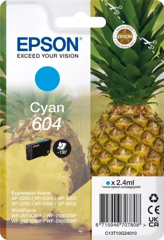 Photo de Cartouche d'encre Epson Ananas 604 (Cyan)