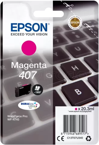 Photo de Cartouche d'encre Epson Clavier 407 (Magenta)