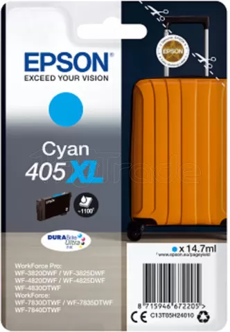 Photo de Cartouche d'encre Epson DuraBrite Ultra Valise 405 XL (Cyan)